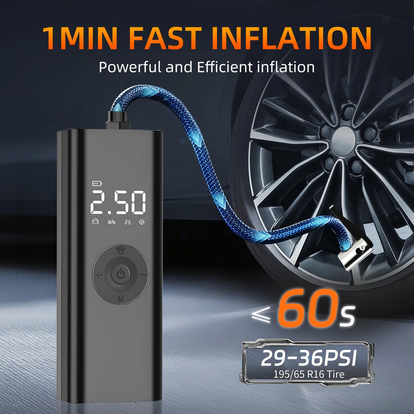 Wireless Electric Car Air Pump Portable Air Compressor Smart Tire Inflator Pump for Motorcycle Bicycle Boat AUTO Tyre Balls