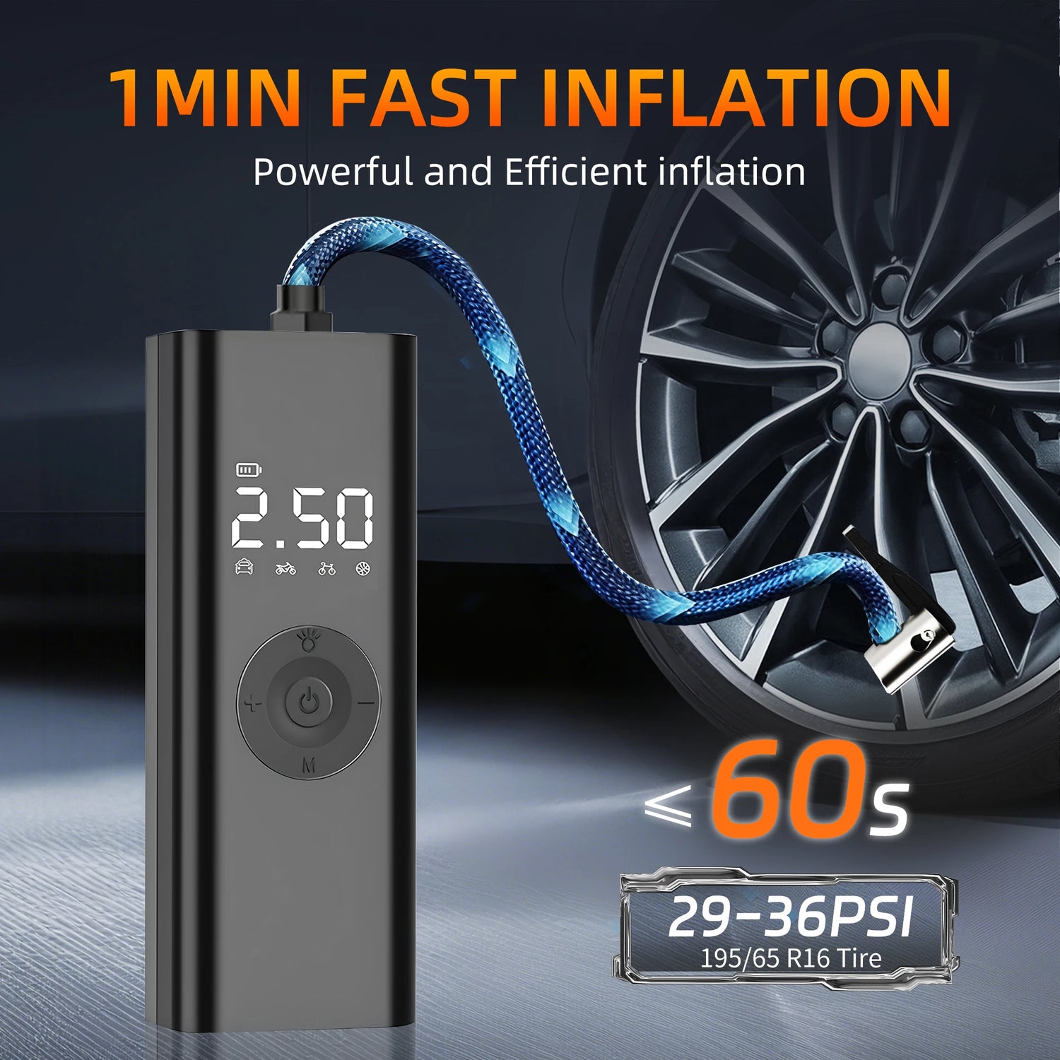 Wireless Electric Car Air Pump Portable Air Compressor Smart Tire Inflator Pump for Motorcycle Bicycle Boat AUTO Tyre Balls