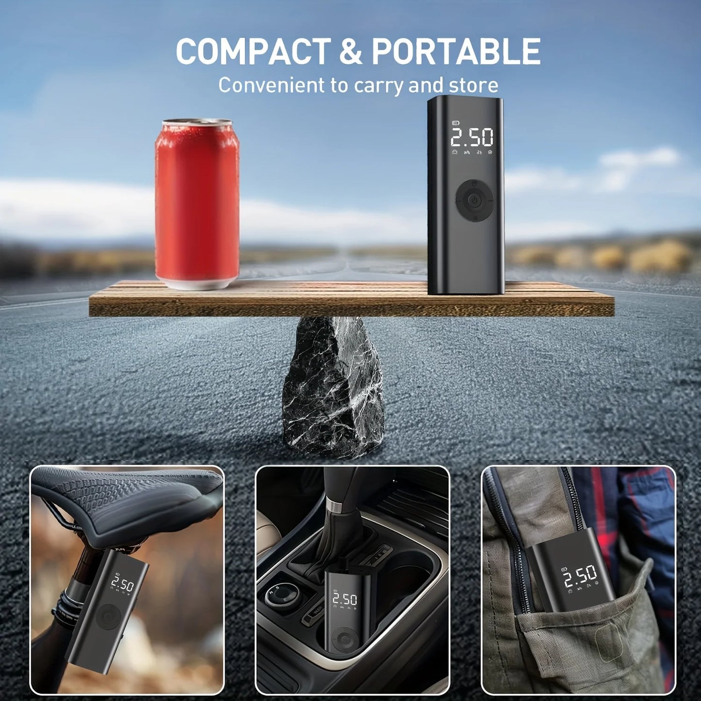 Wireless Electric Car Air Pump Portable Air Compressor Smart Tire Inflator Pump for Motorcycle Bicycle Boat AUTO Tyre Balls