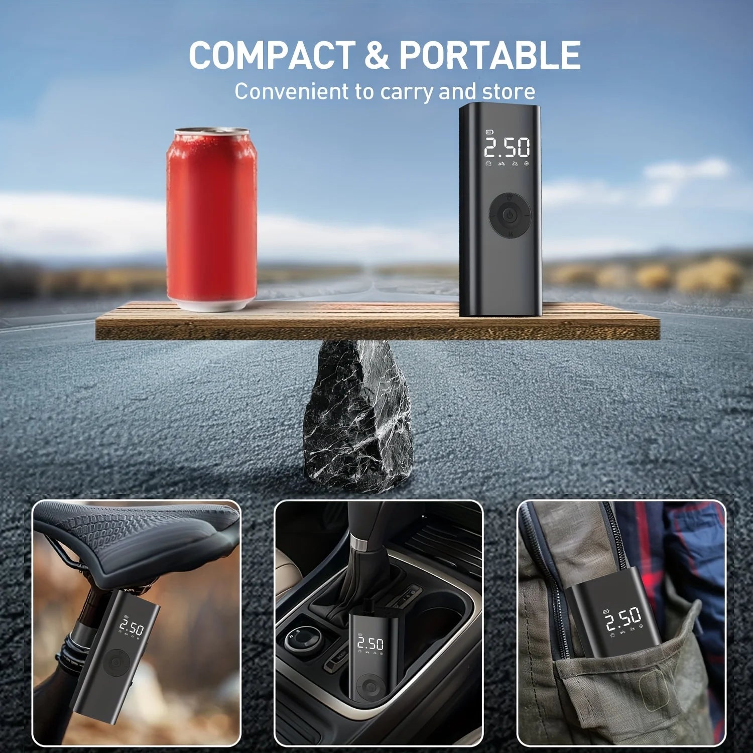 Wireless Electric Car Air Pump Portable Air Compressor Smart Tire Inflator Pump for Motorcycle Bicycle Boat AUTO Tyre Balls
